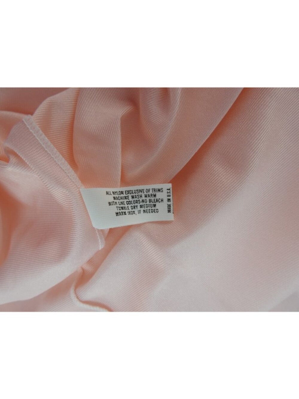 Vintage Shadowline Pink Embroidered Flutter Sleeve Nightgown Med USA Made Soft - Picture 7 of 13